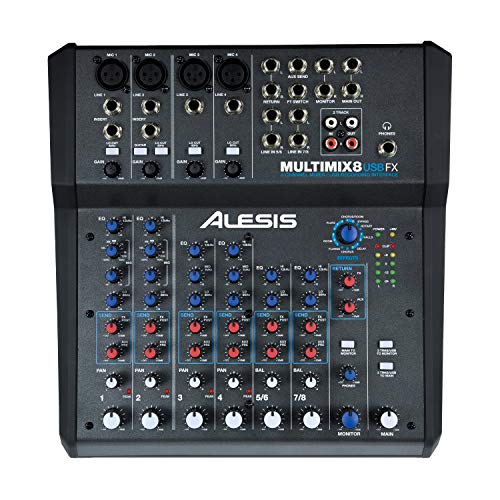 Alesis MultiMix 8 USB FX - Mezclador de audio...