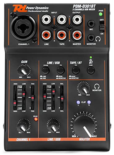 Power Dynamics PDM-D301BT mixer de 3 canales mesa...