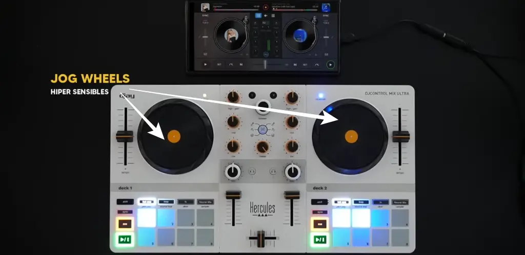 jog wheels hercules dj control mix ultra